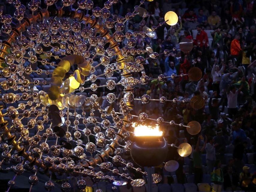 El pebetero olímpico.