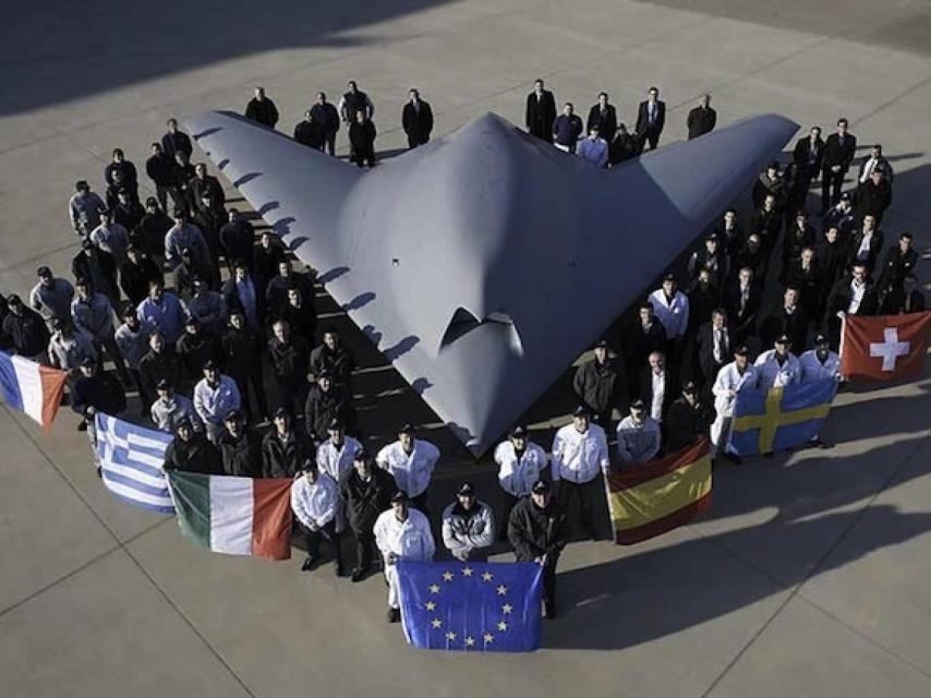 Foto difundida por Dassault de la fabricación del nEUROn.