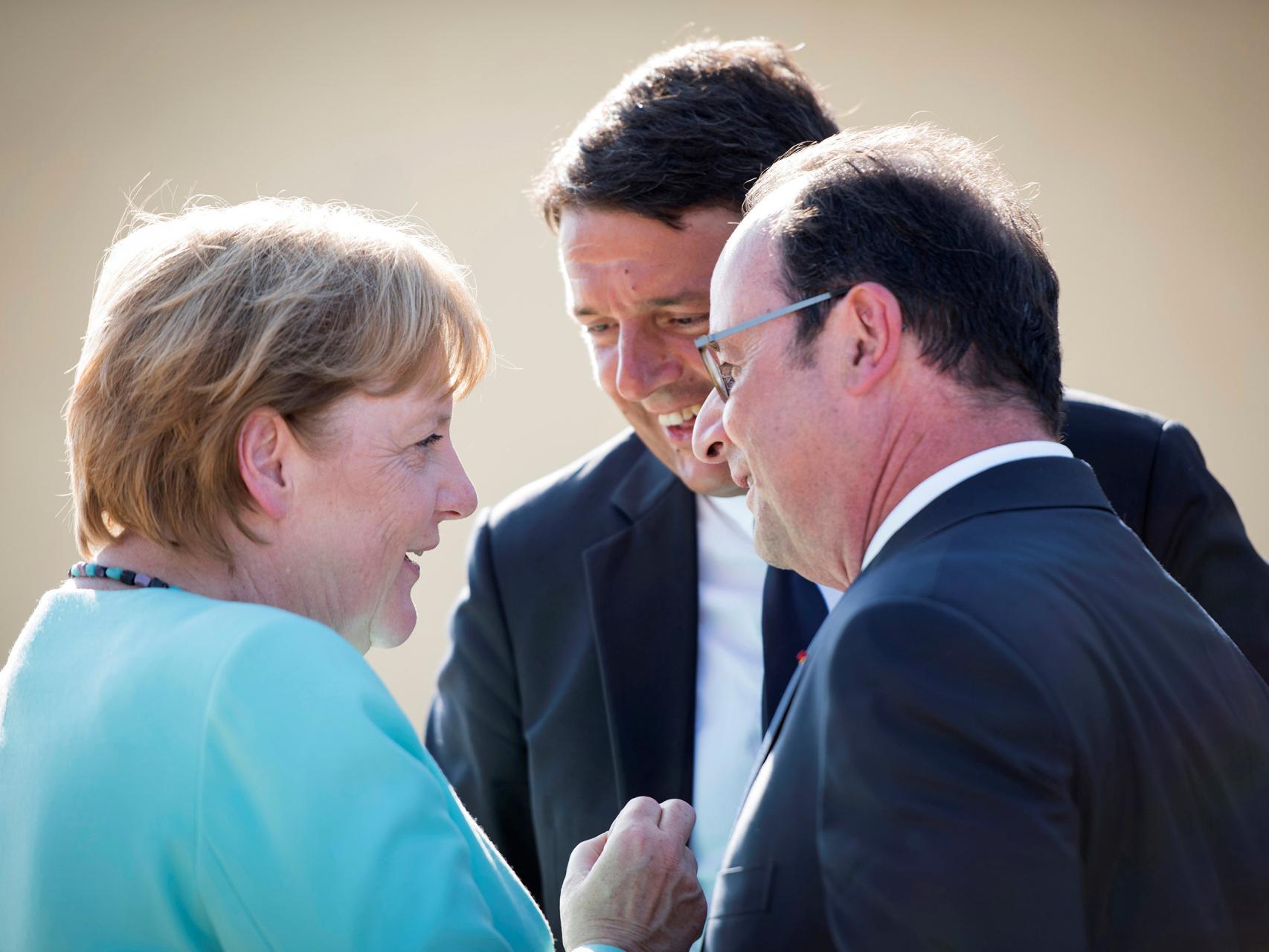 Italia, Francia y Alemania abordan los desafíos de los 27.