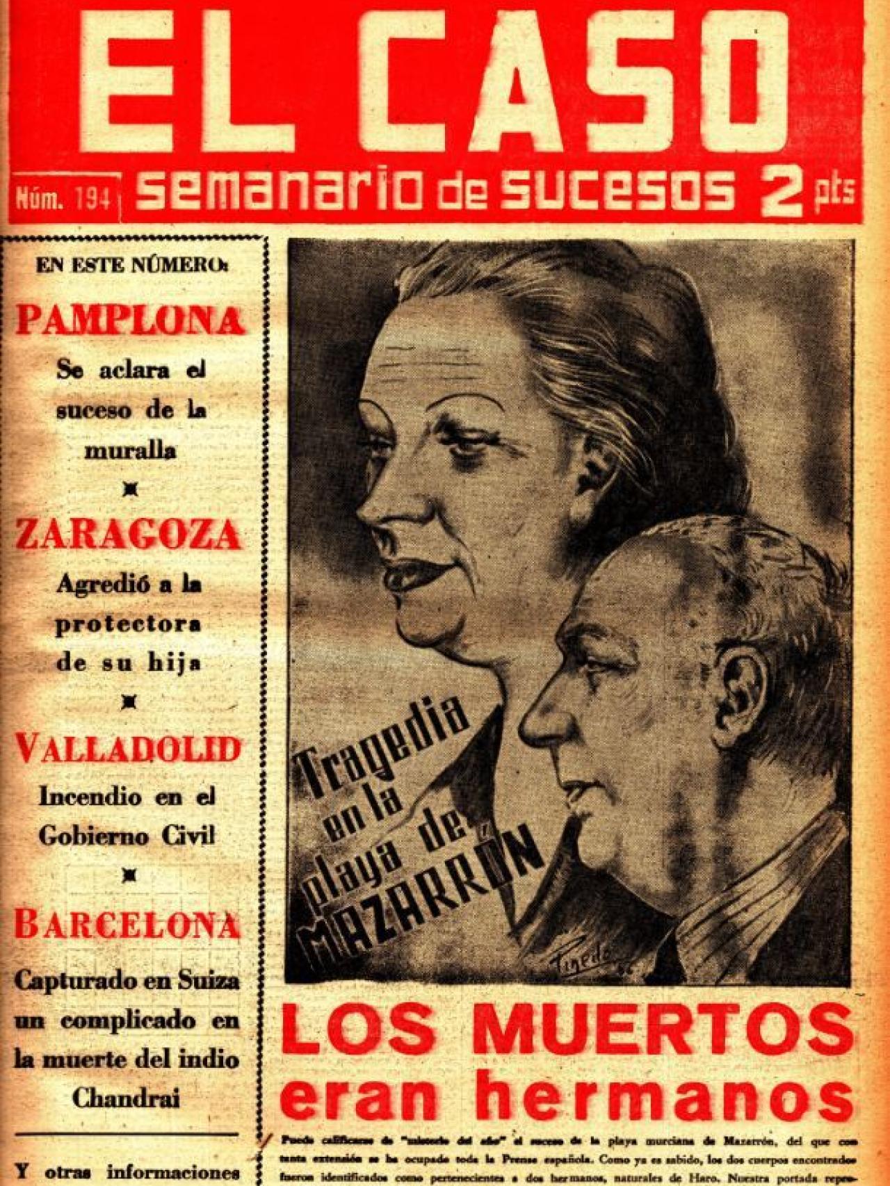 Portada de El Caso informando sobre este extraño suceso.