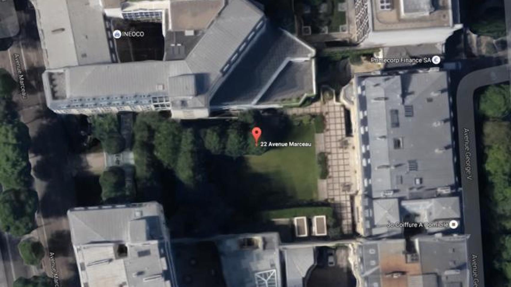 Imagen de la embajada española en París. Google Maps