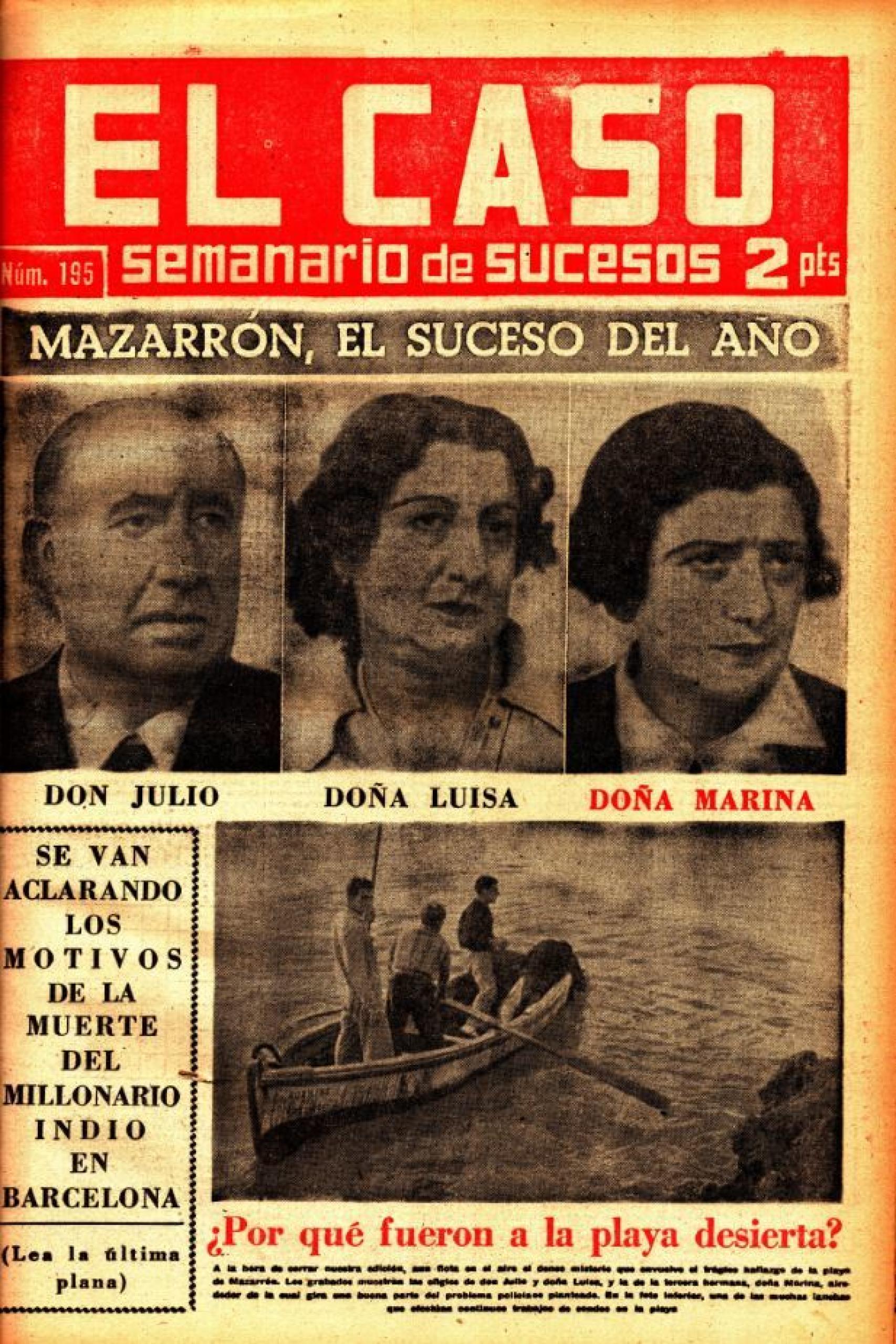 Portada de El Caso informando sobre este suceso.