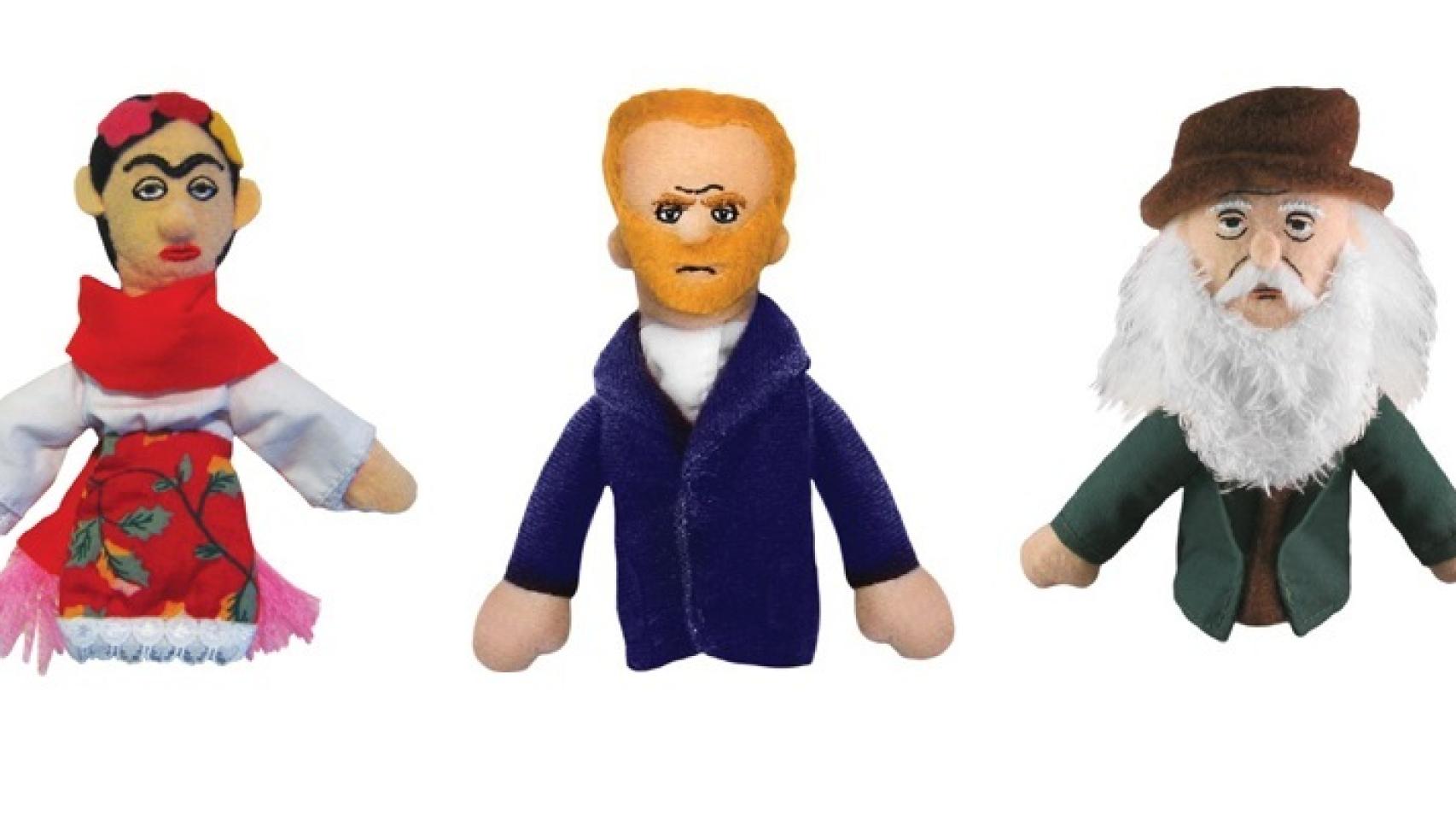 Marionetas de los pintores del Museo de arte de Detroit.