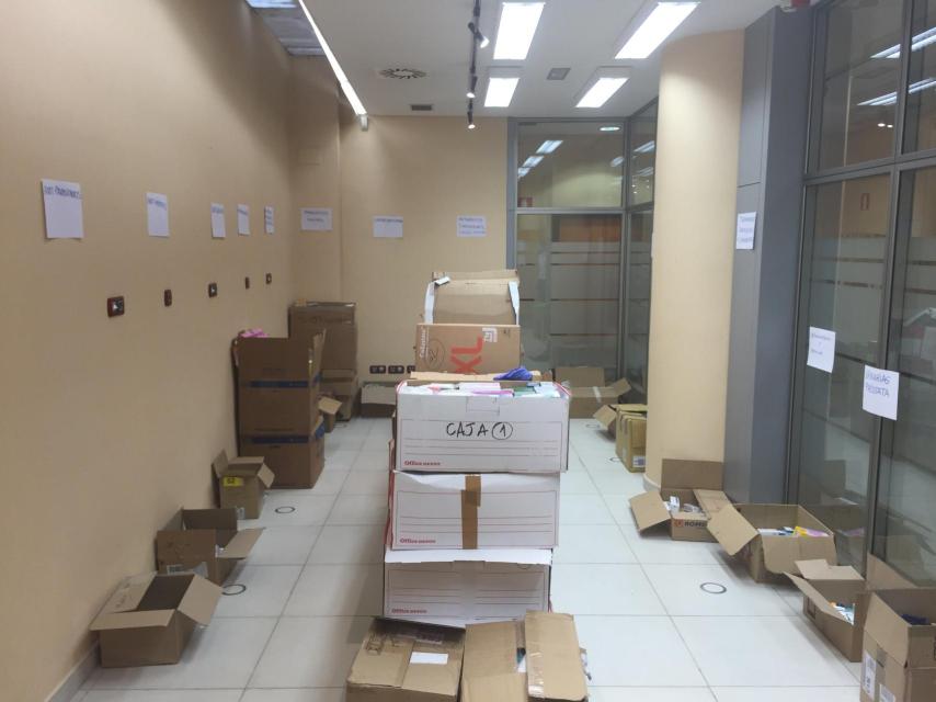 Panorámica del almacén en Madrid.