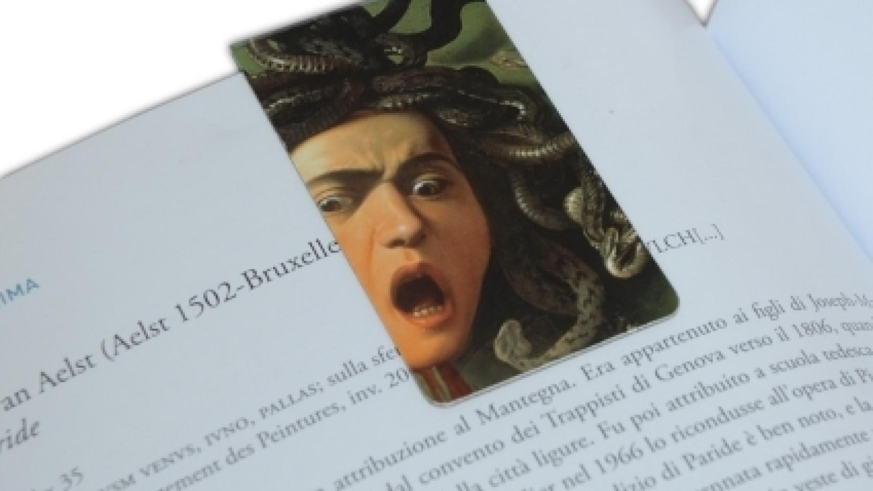 Marcapáginas de 3 euros, en los Uffizi.