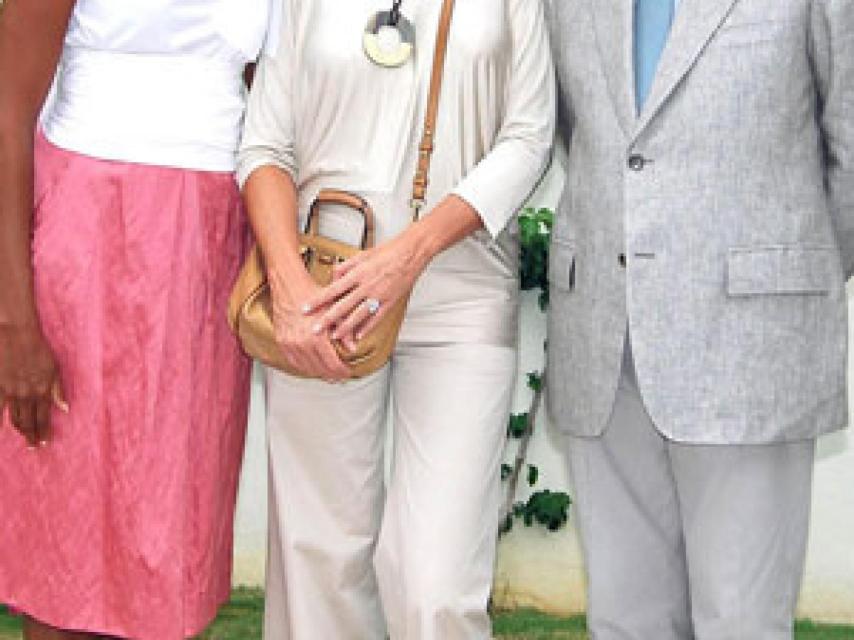 Con Michelle Obama durante su visita a España