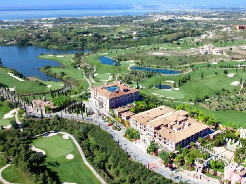 Vista aérea del hotel