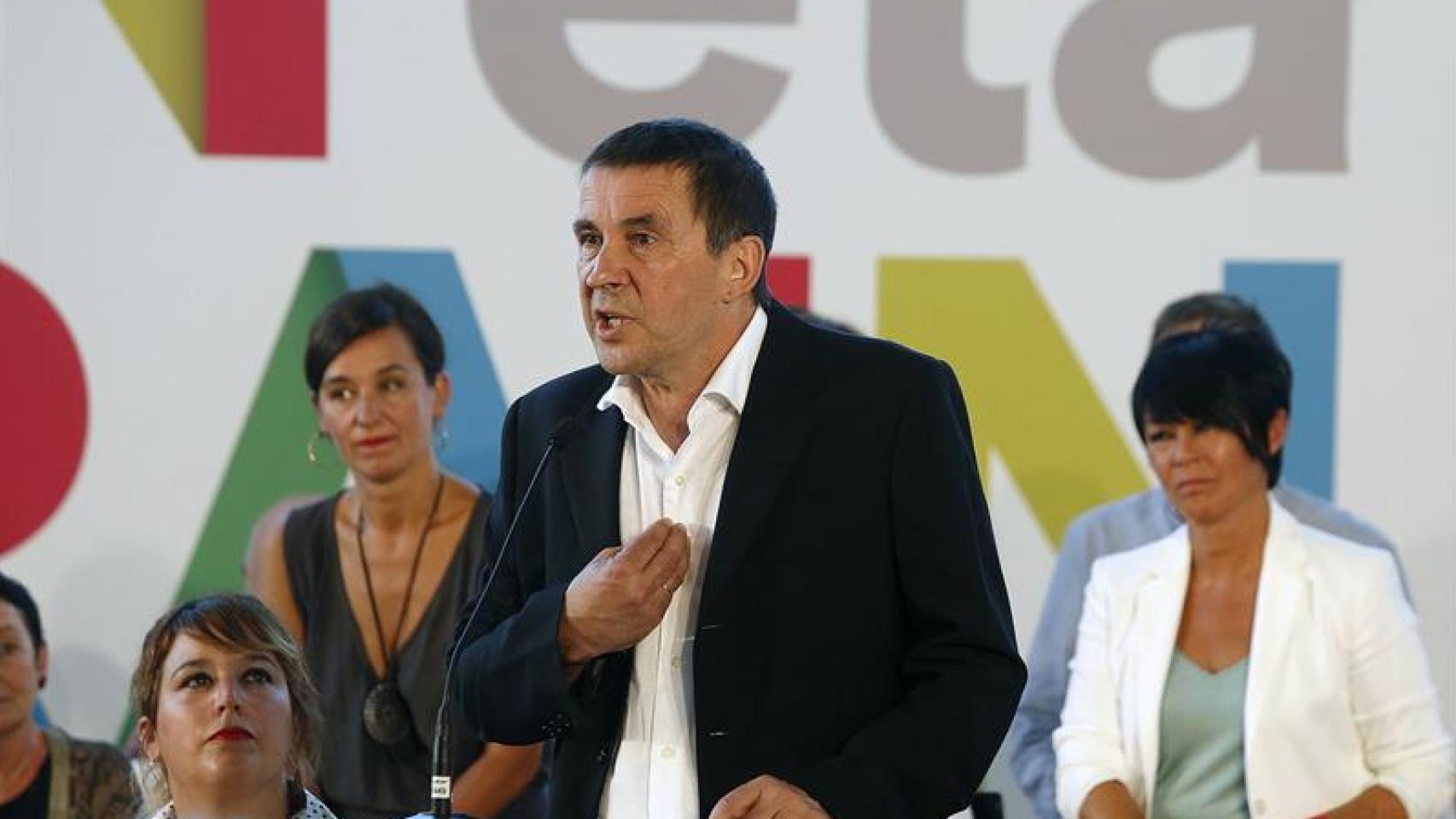 Arnaldo Otegi, durante un mitin en San Sebastián/ Gorka Estrada/ EFE
