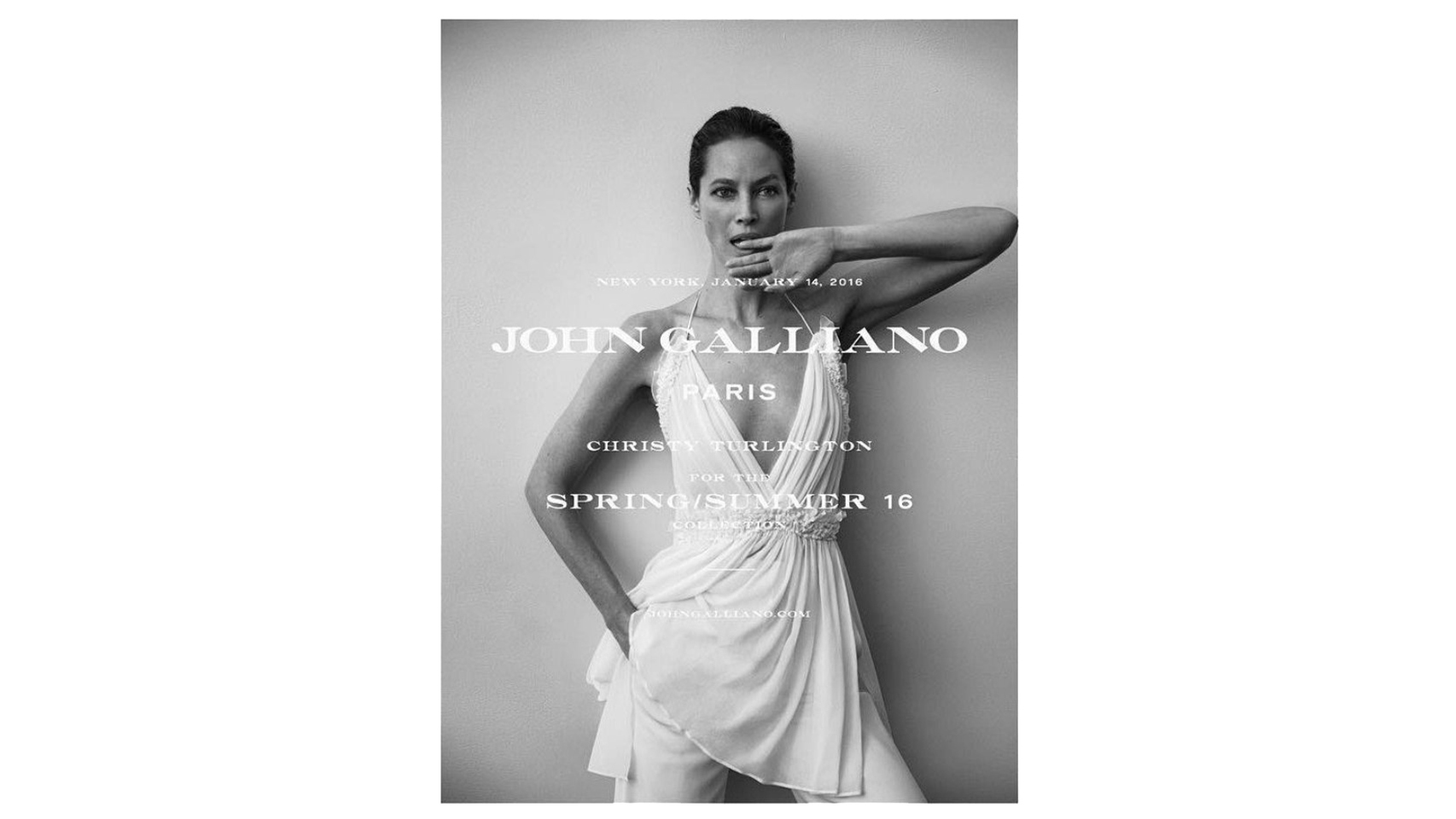 Christy Burlington para John Galliano Spring/Summer 2016