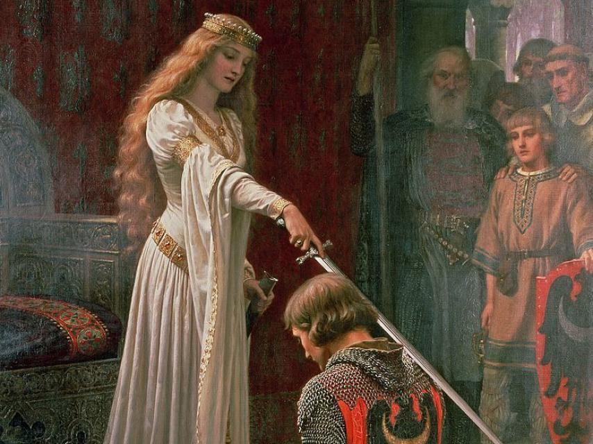 Leonor de Aquitania, retradada por Edmund Leighton (1901)