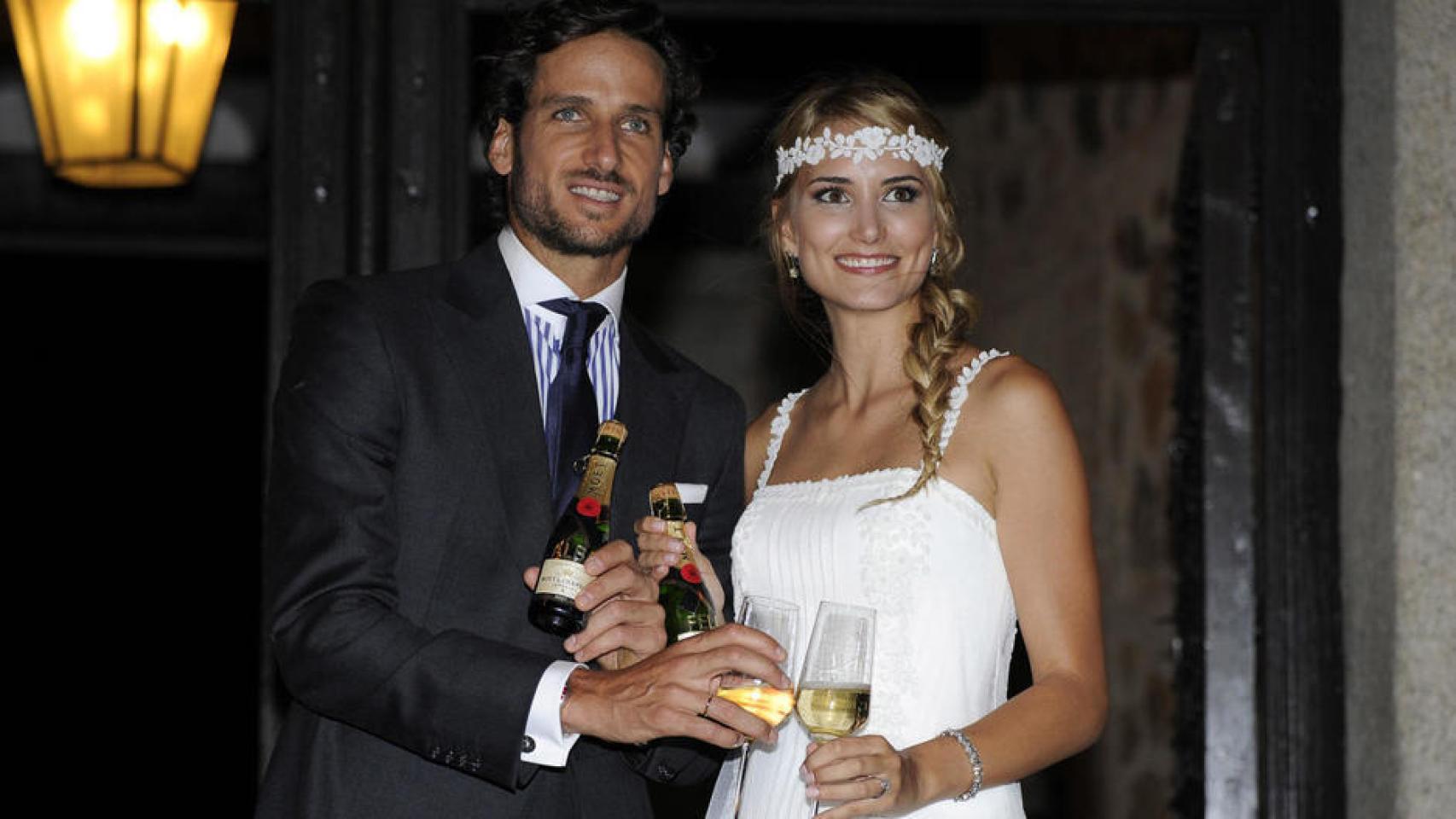 Feliciano López y Alba Carrillo.