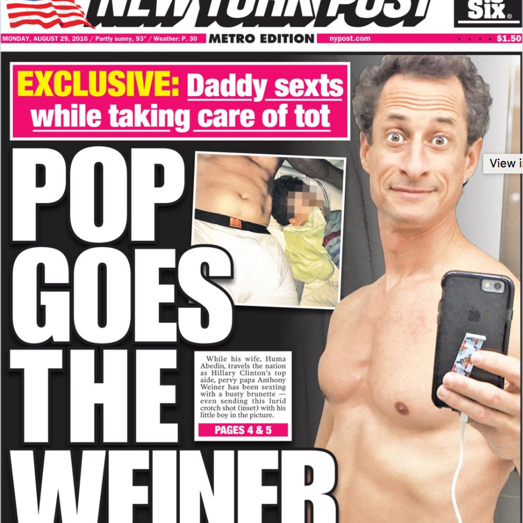 La portada del tabloide donde saltó la noticia.