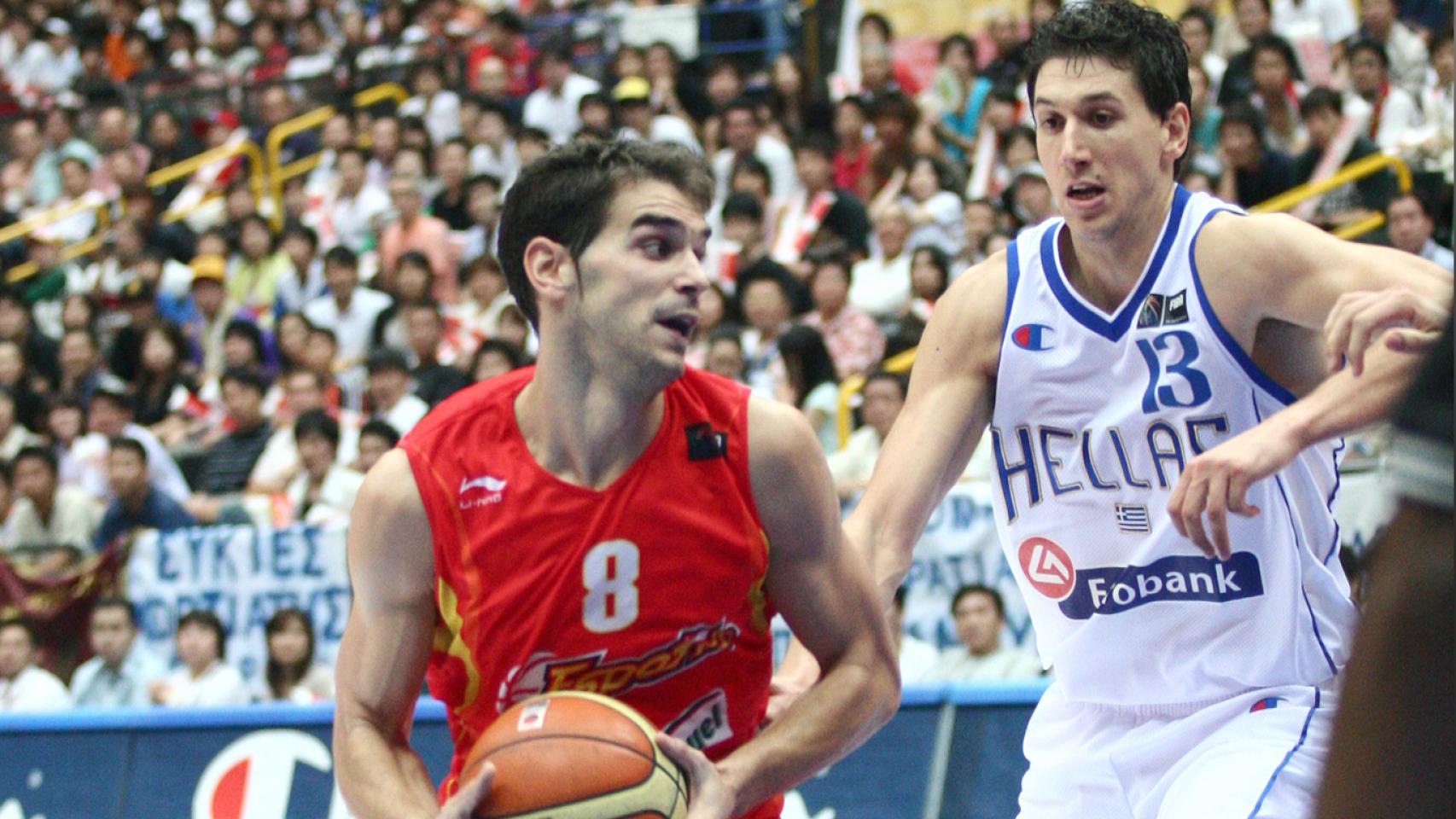 Calderón en la final contra Grecia.