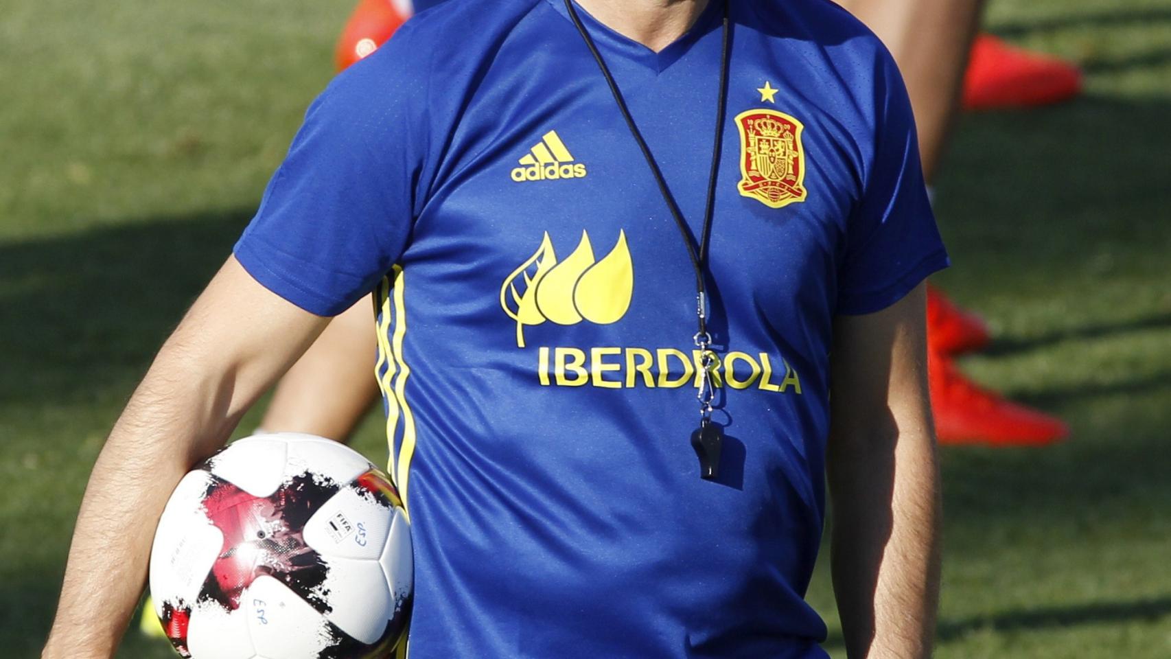 Lopetegui, durante un entrenamiento.