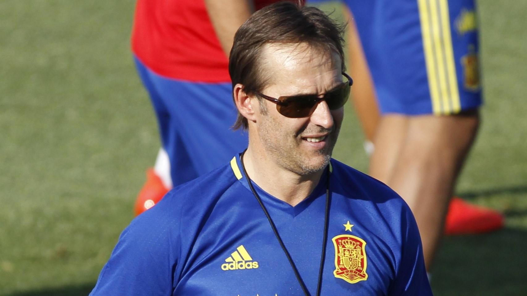 Lopetegui, durante un entrenamiento.