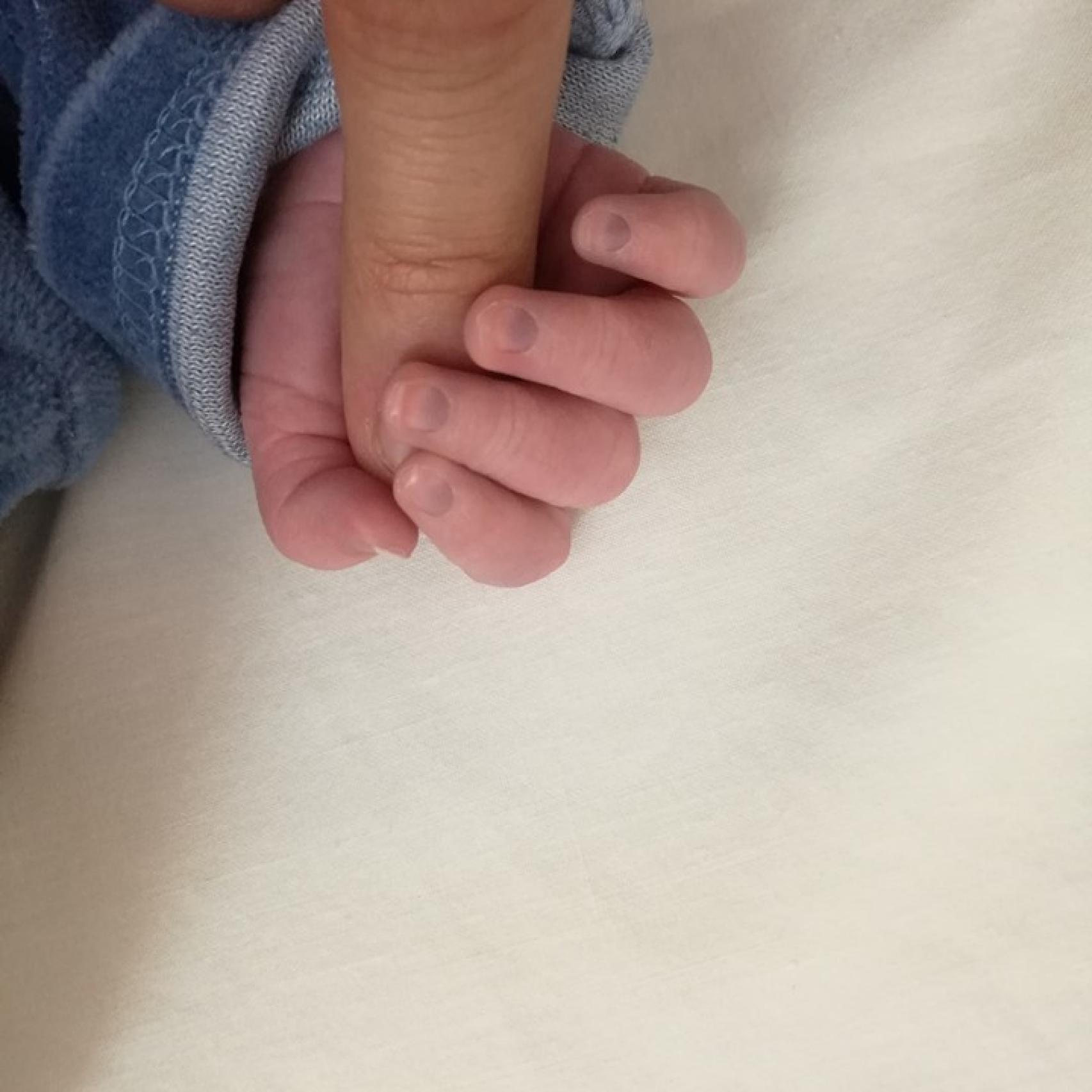 La manita del nuevo bebé.