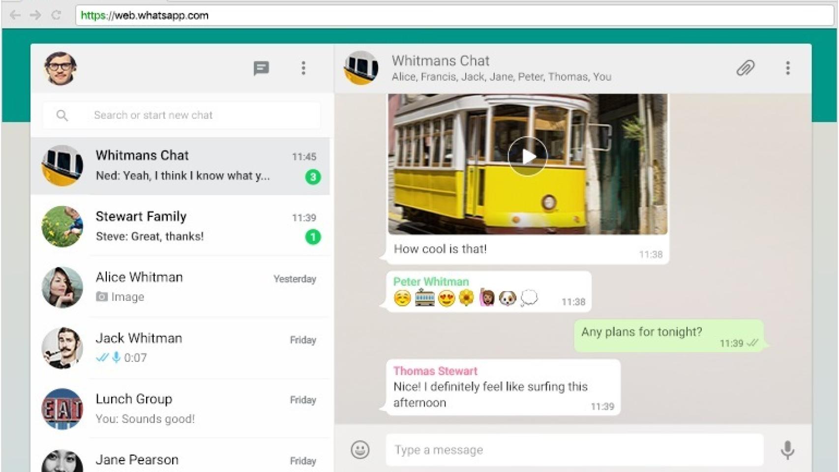 Un pantallazo de la versión web de la aplicación.