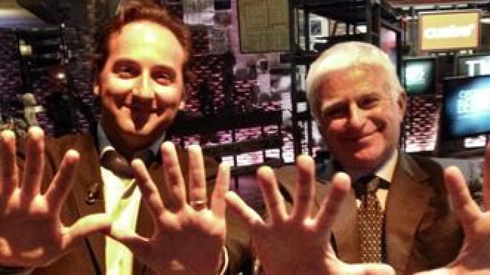 Íker Jiménez y Paolo Vasile.