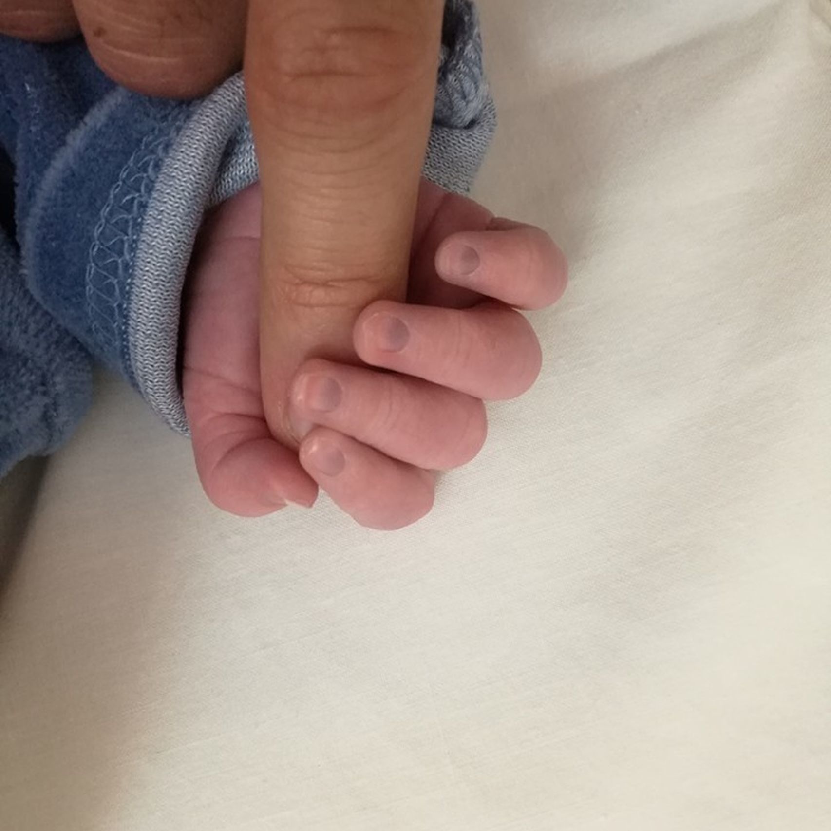 La manita del nuevo bebé