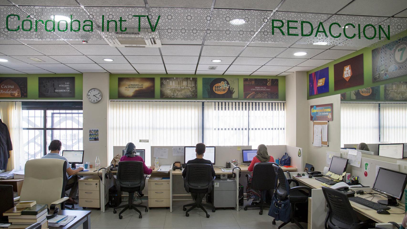Sala de redacción de Córdoba Internacional Televisión.
