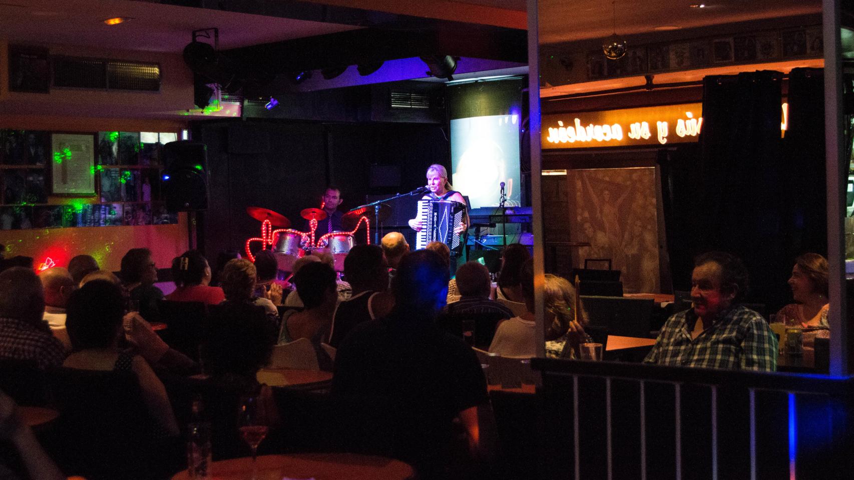 María Jesús durante su actuación