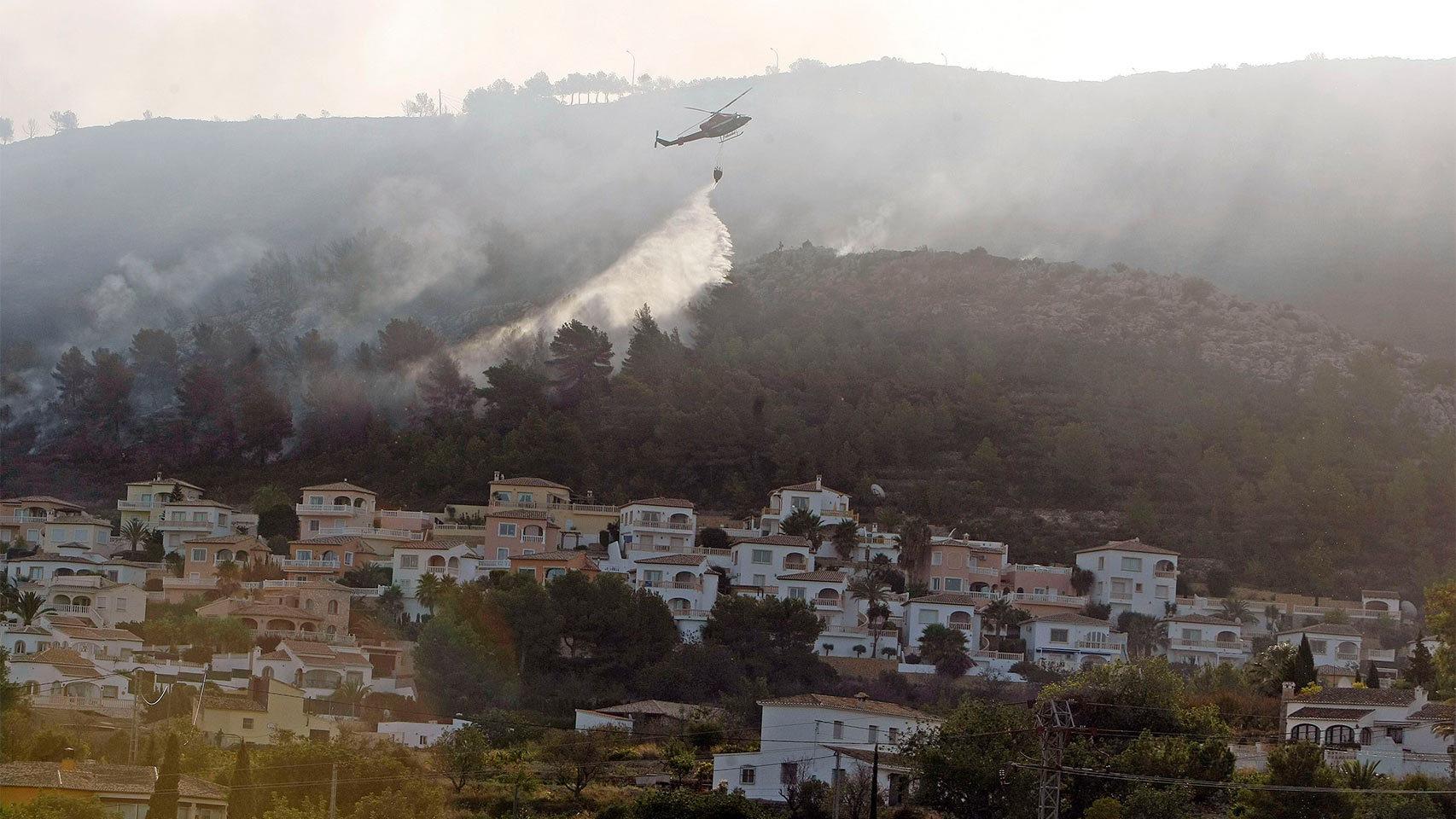 El incendio en la provincia de Alicante