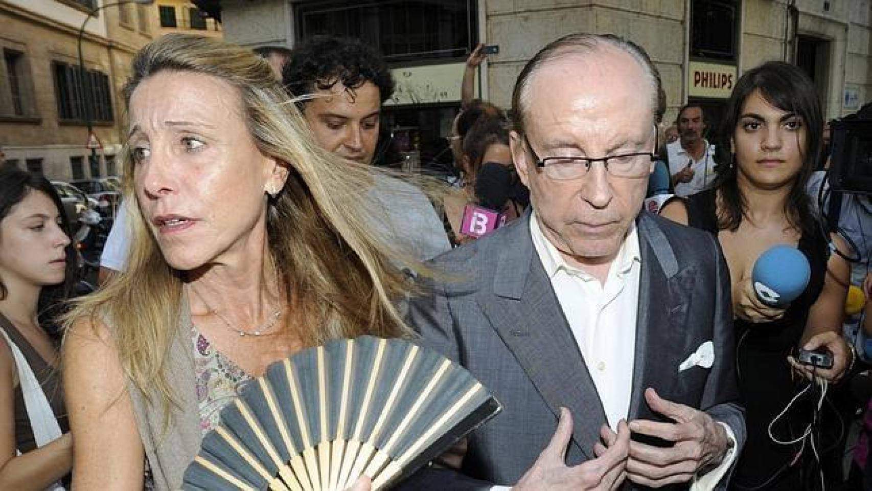 Begoña Ruiz Mateos con su padre