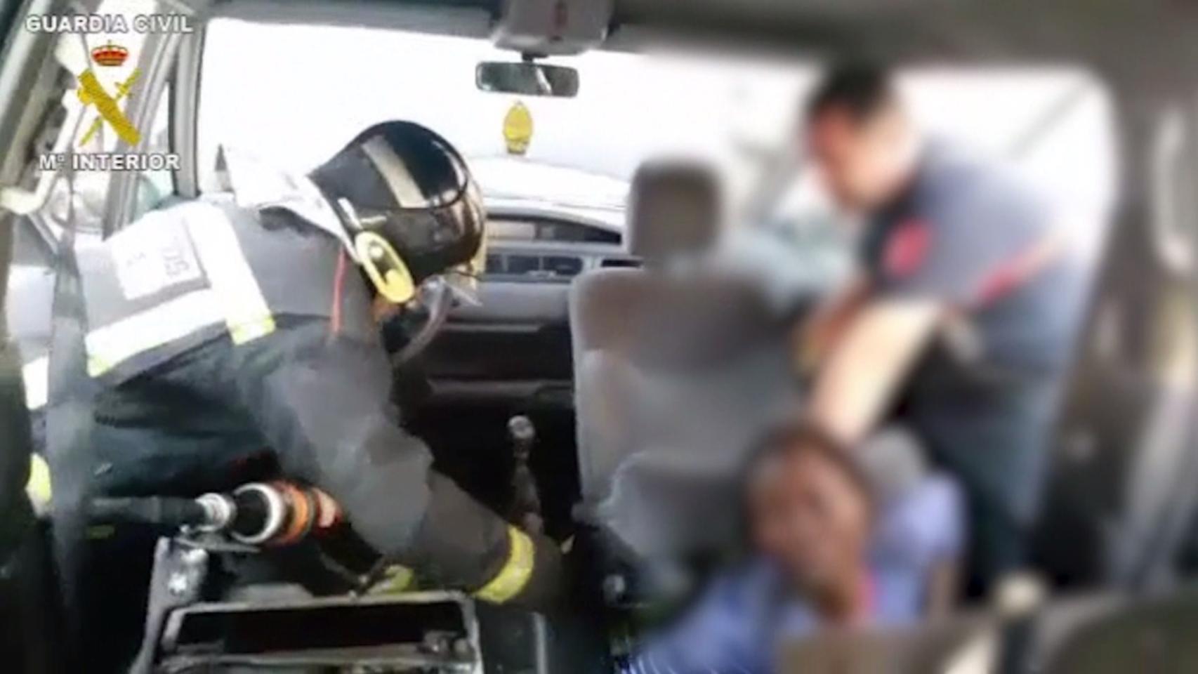 Captura del vídeo difundido por la Guardia Civil.