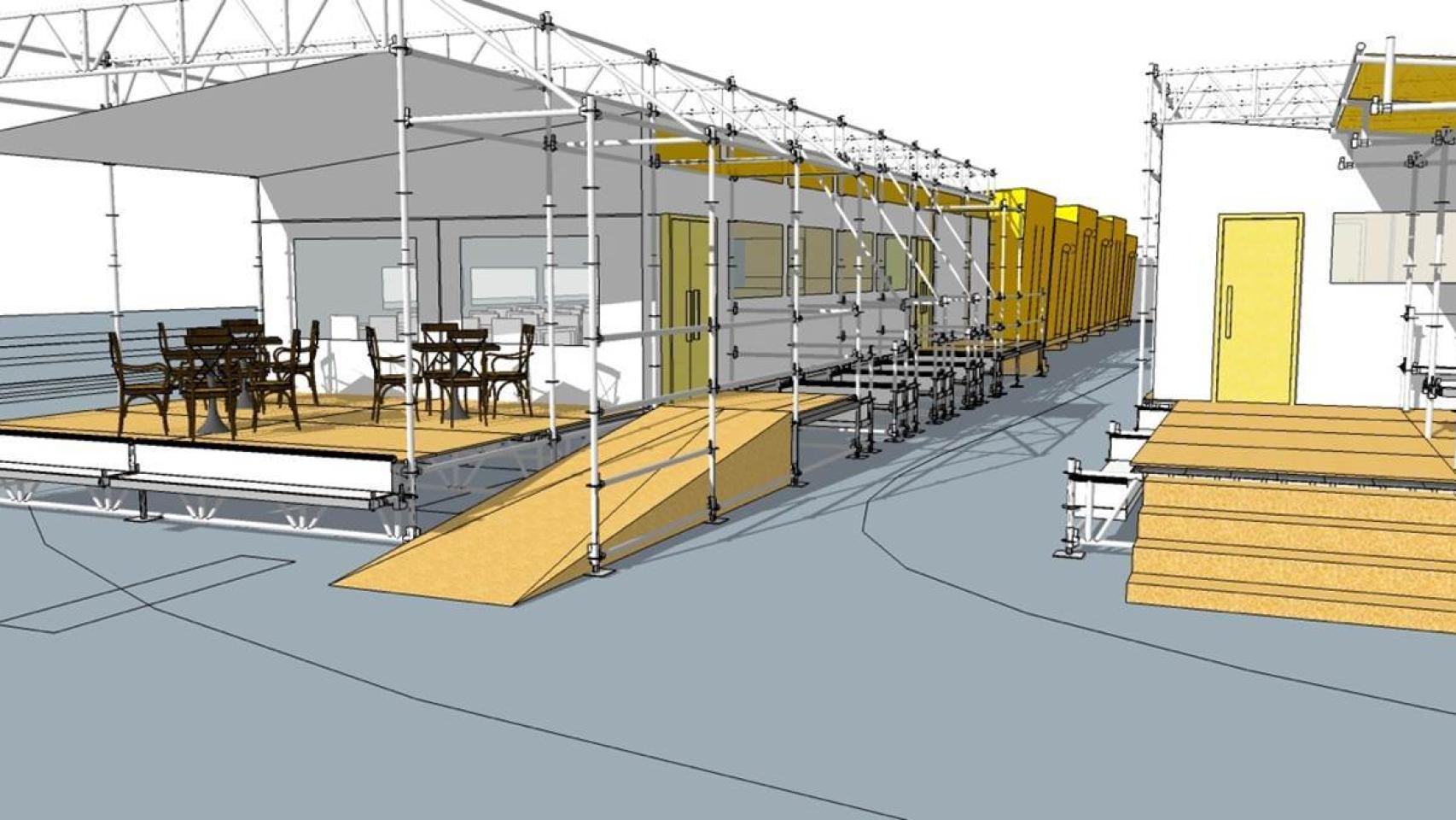 Esbozo de las instalaciones.