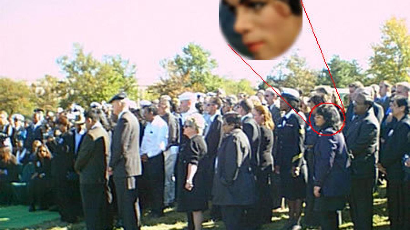 Imagen del funeral donde supuestamente se aparecía Jackson