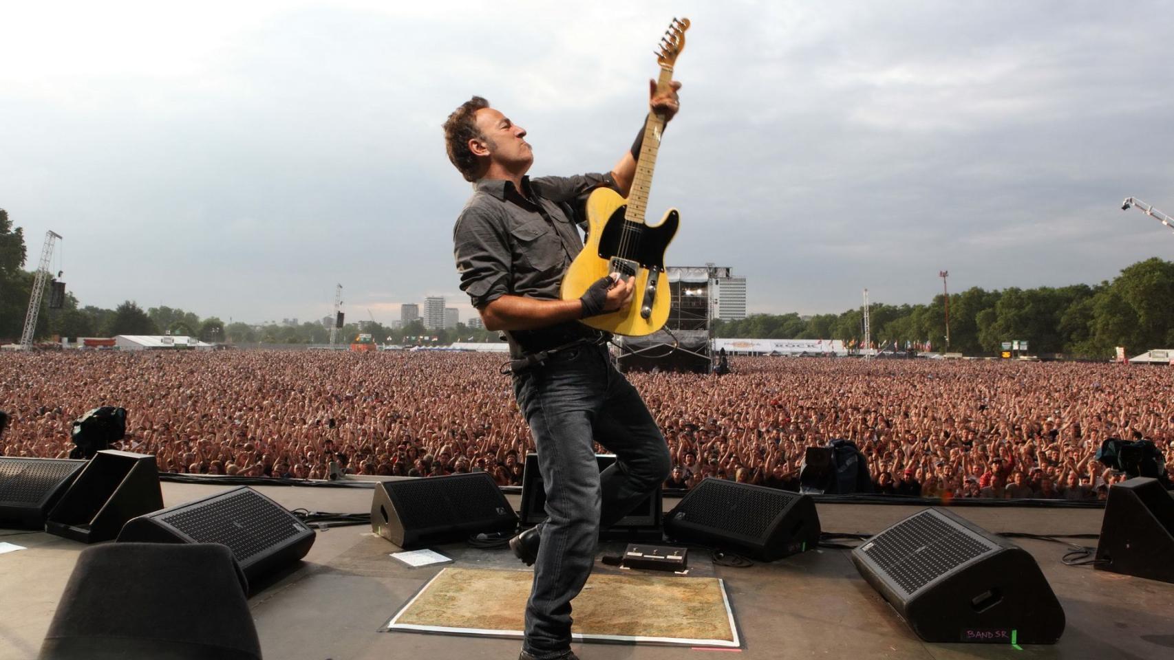 Bruce Springsteen durante un concierto.