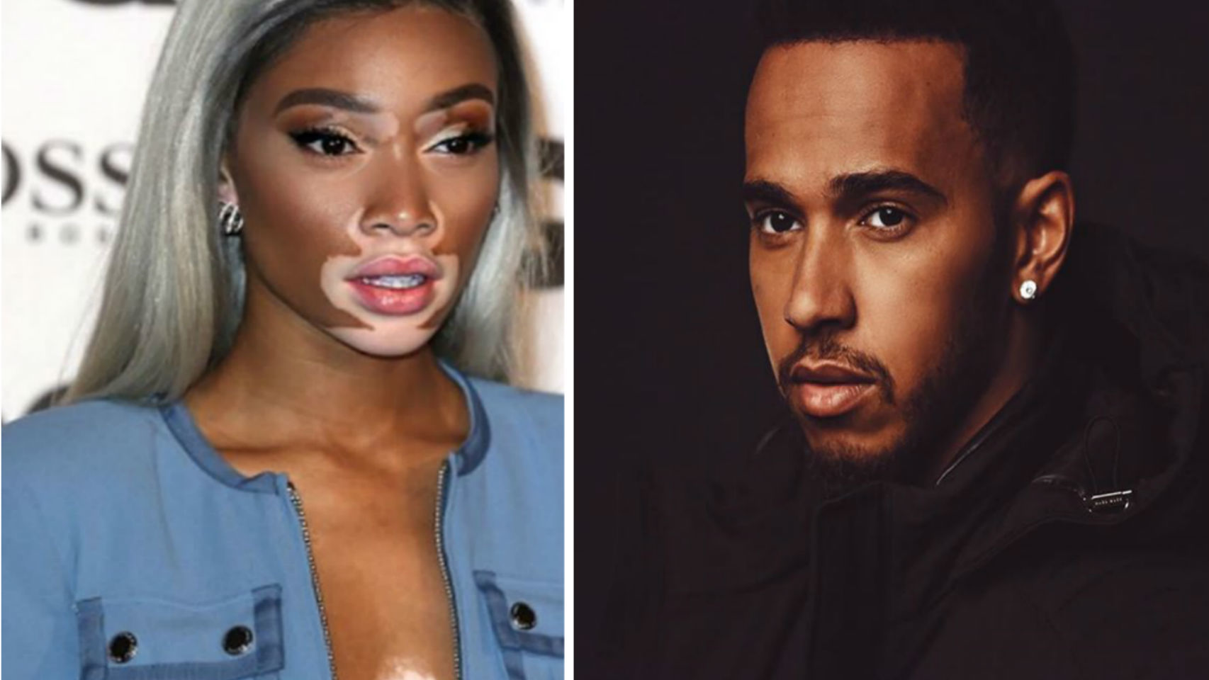 Imagen de Winnie Harlow y Lewis Hamilton