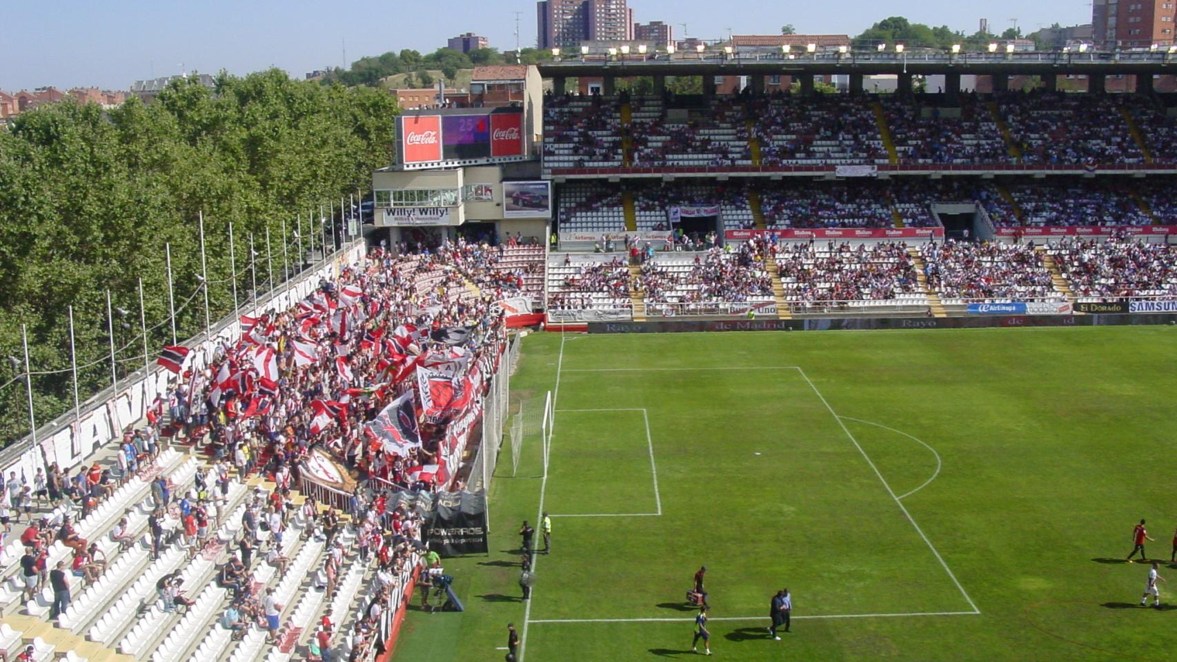 Imagen del fondo donde se ubican los Bukaneros en Vallecas.