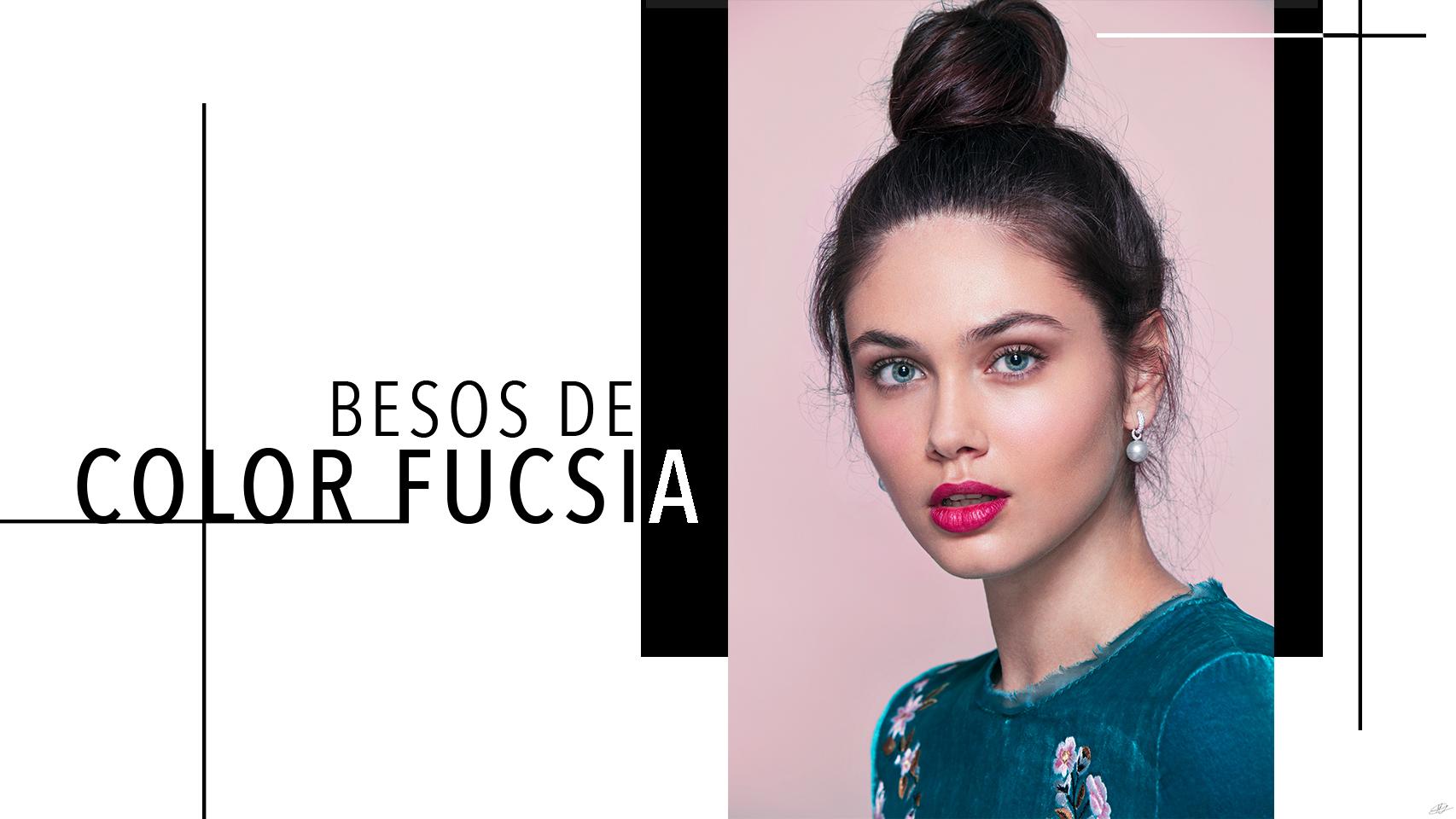 Besos de color fucsia.