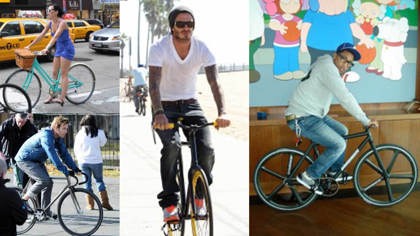 Lateral izquierdo: Katy Perry, Ewan Mcgregor; en el centro David Beckham y a la derecha, Pharrel Williams.