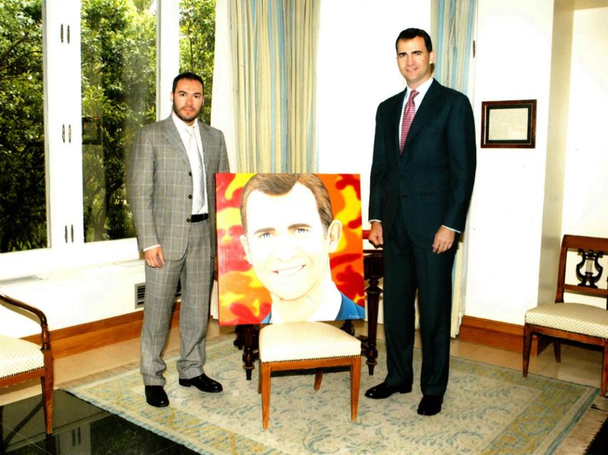 Antonio de Felipe junto con el rey Felipe VI, cuando era príncipe.