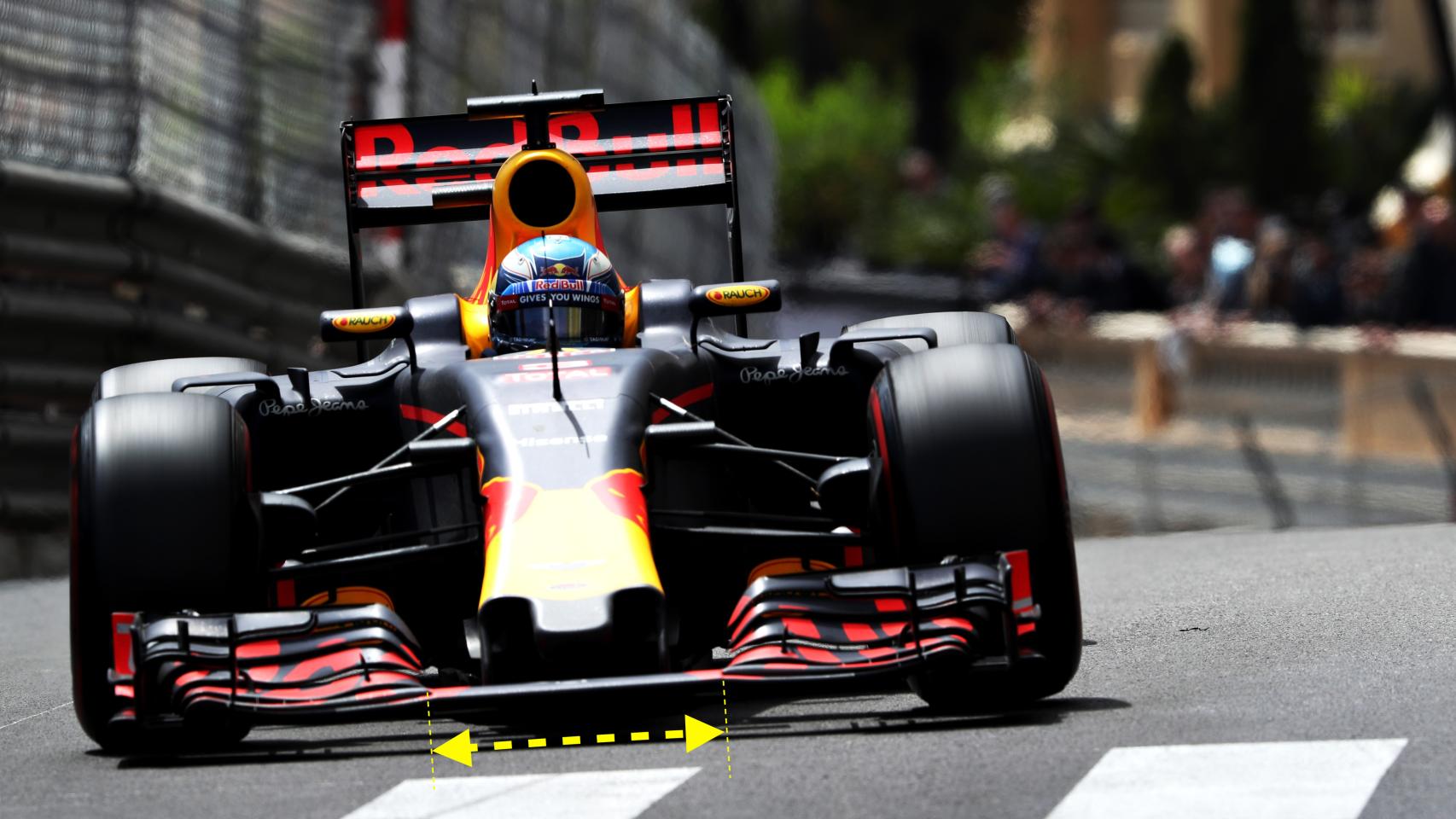 Perfil neutro delantero de Red Bull.