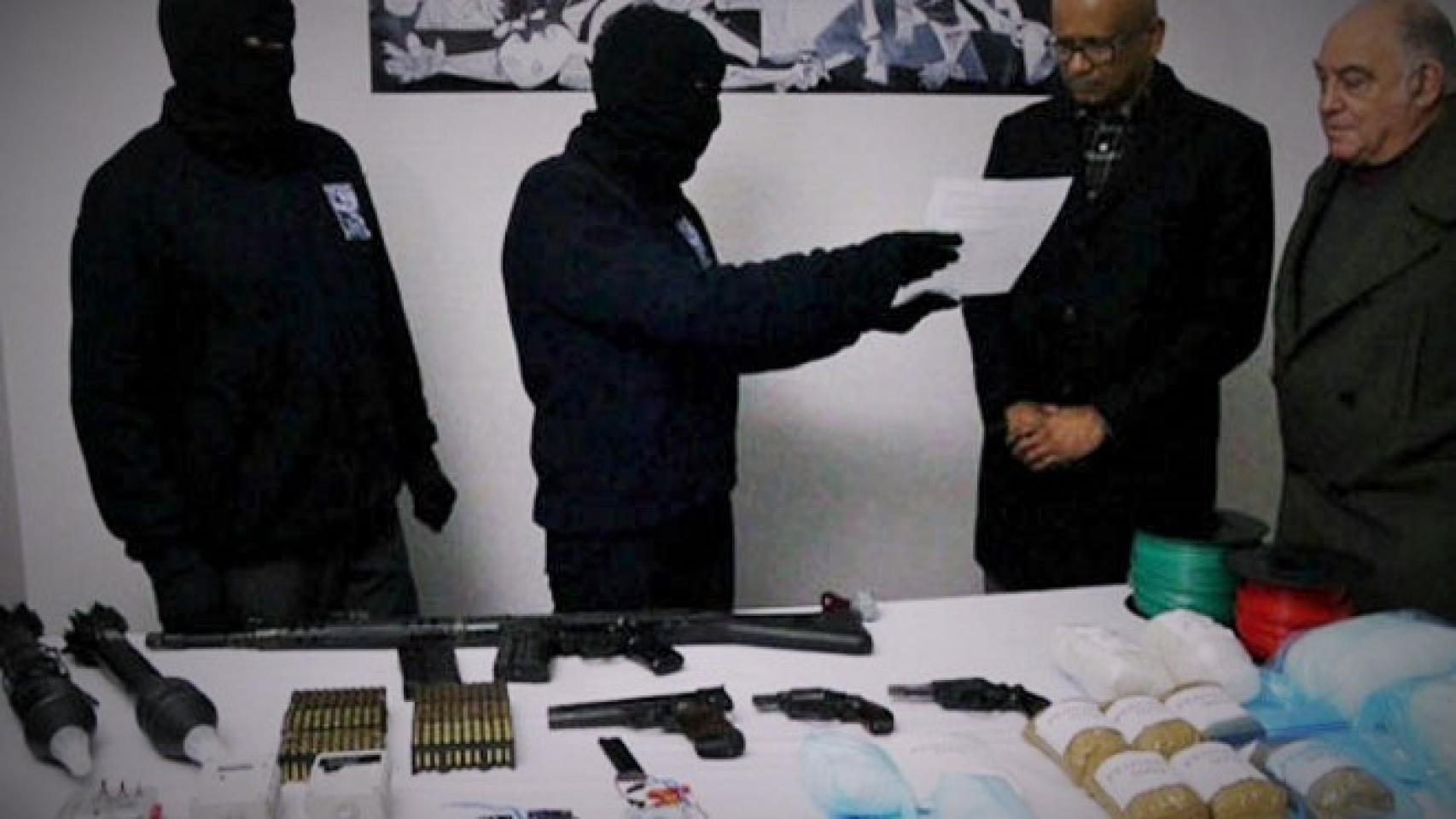 El `desarme´ que ETA escenificó ante la Comisión de Verificadores Internacionales.