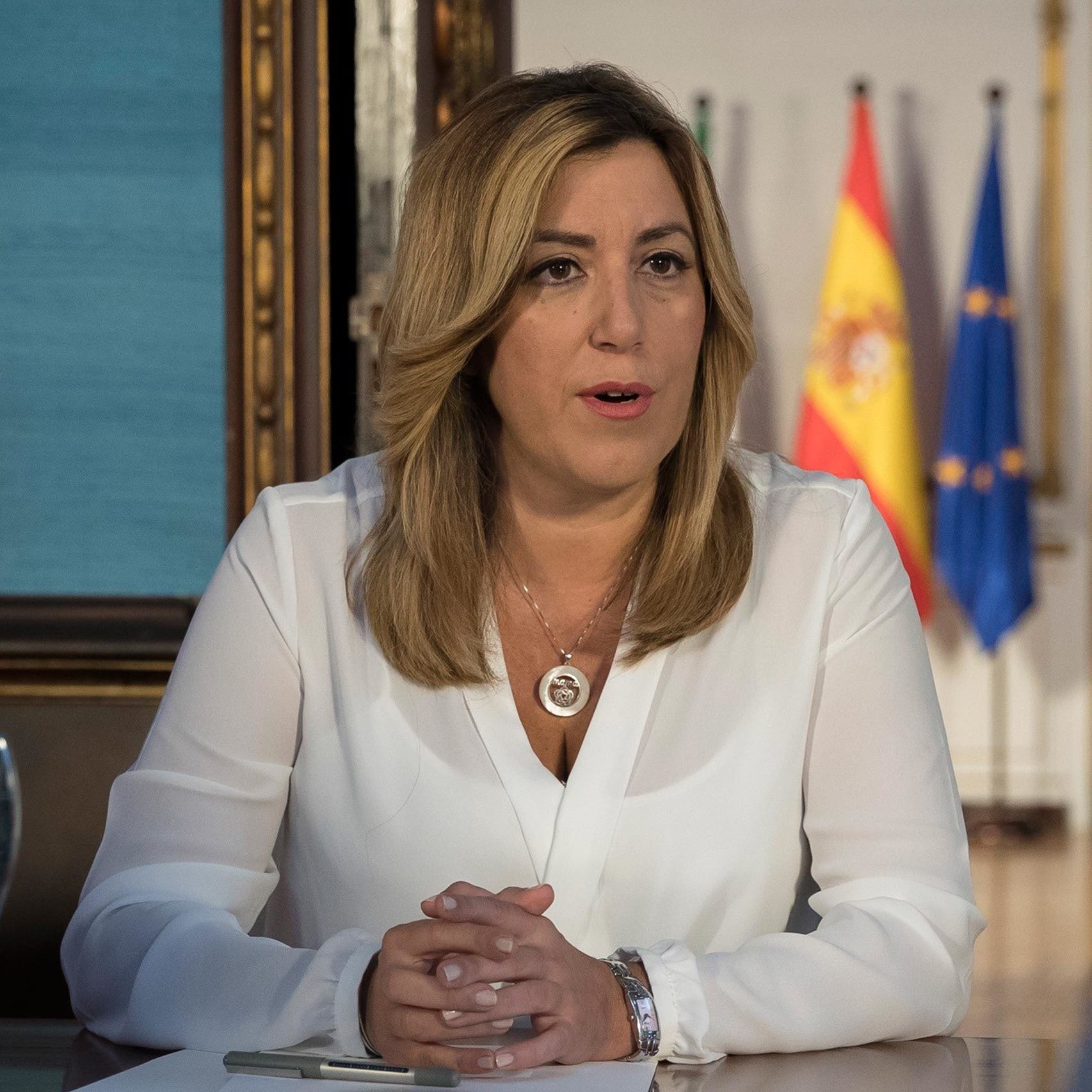 Susana Díaz, en un acto en el palacio de San Telmo.