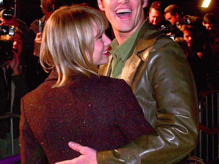 La actriz junto a Jim Carrey, uno de sus primeros novios conocidos.