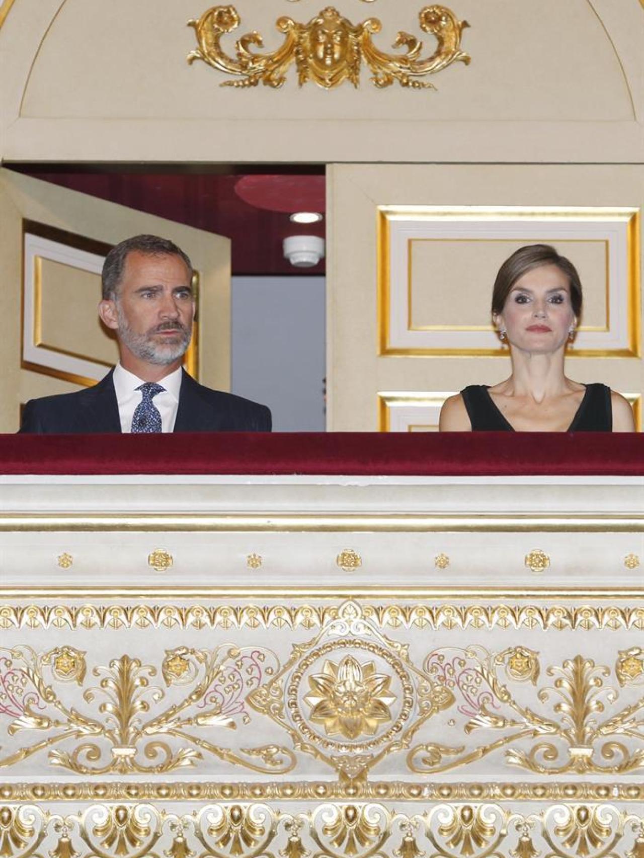 Los Reyes este jueves en el palco de la ópera