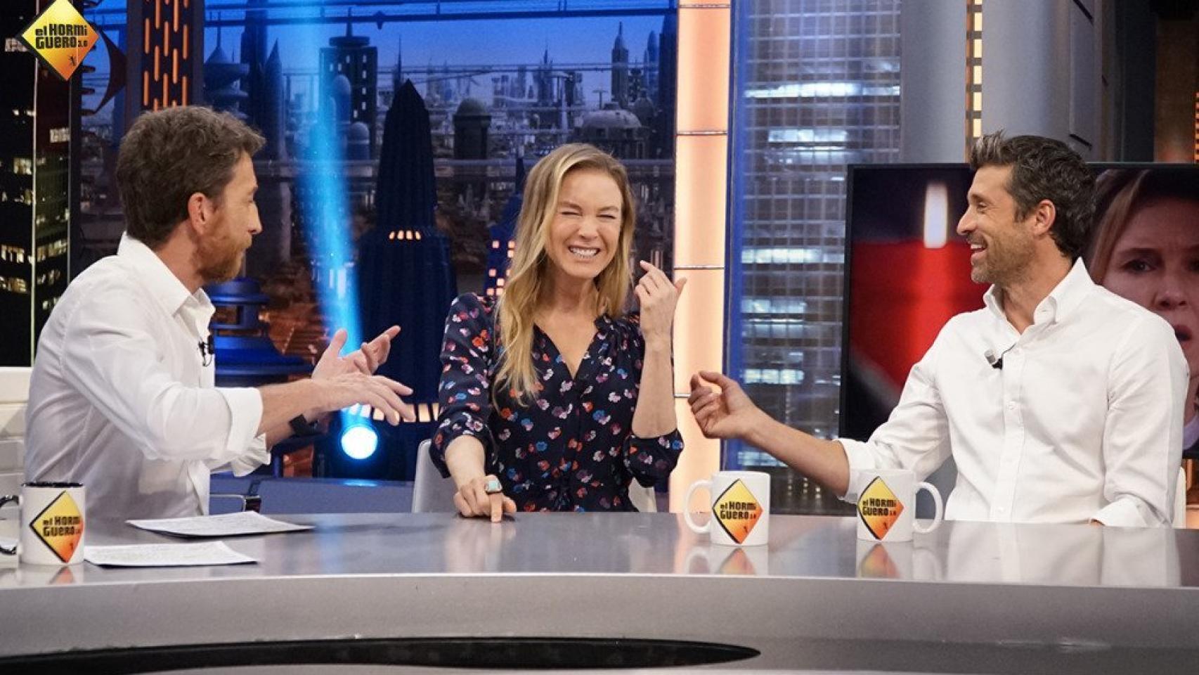 Renée Zellweger y Patrick Dempsey en El Hormiguero