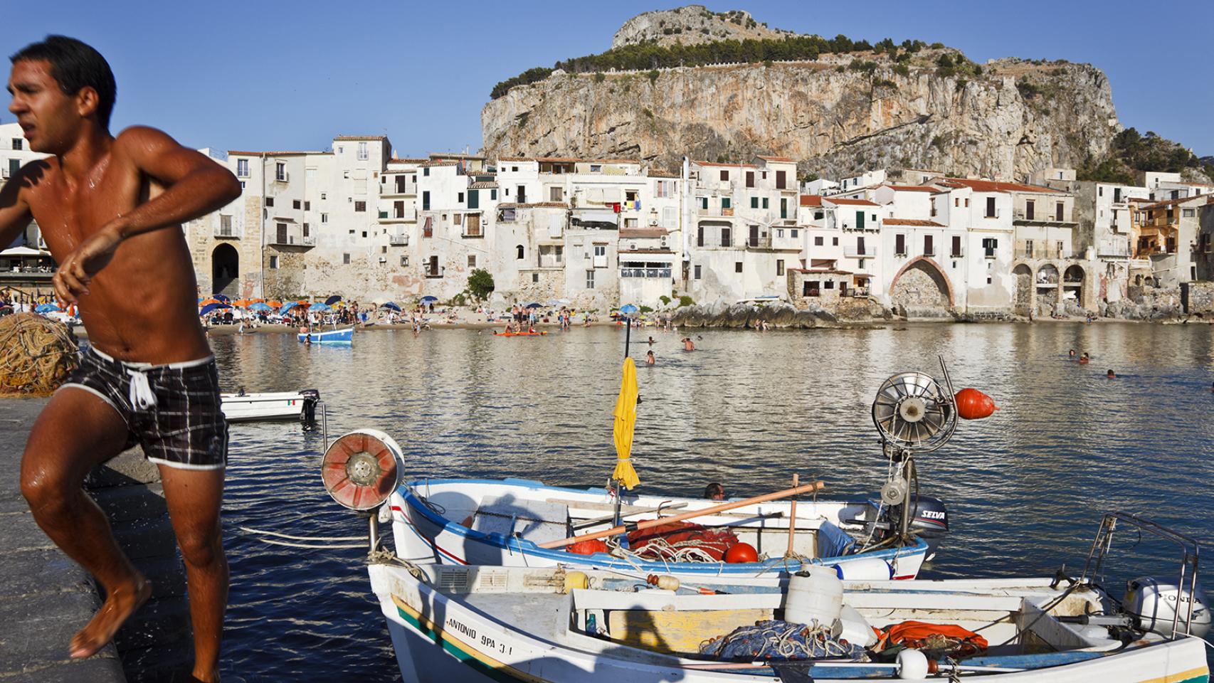 Una vista de Cefalu.