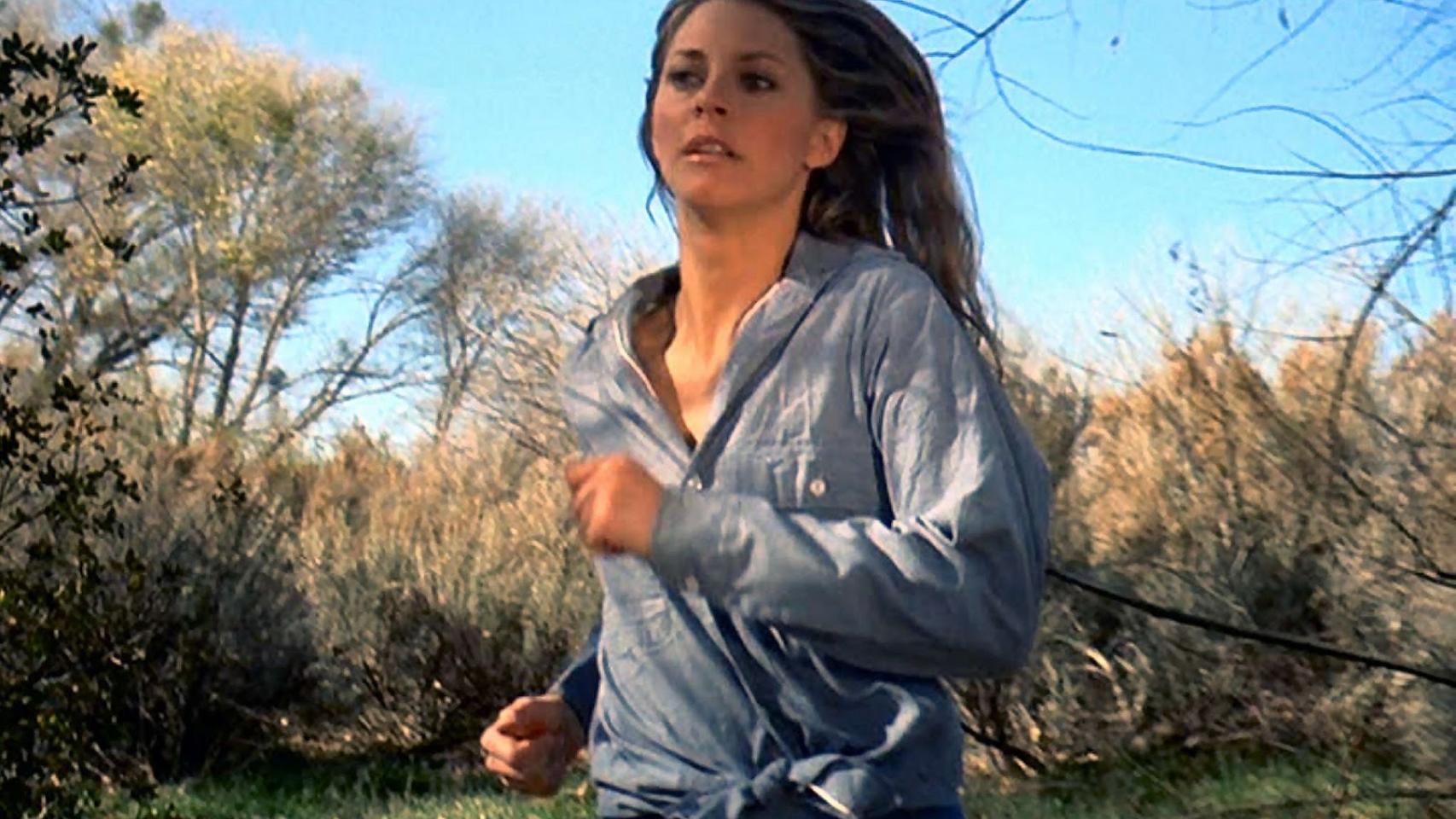 La mujer biónica en una de sus carreras rutinarias