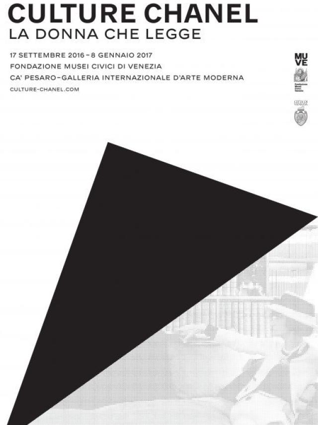 Cartel de la exposición de coco Chanel en Venecia.