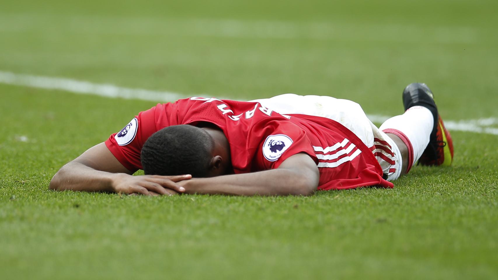 Rashford se lamenta tras caer ante el Watford.