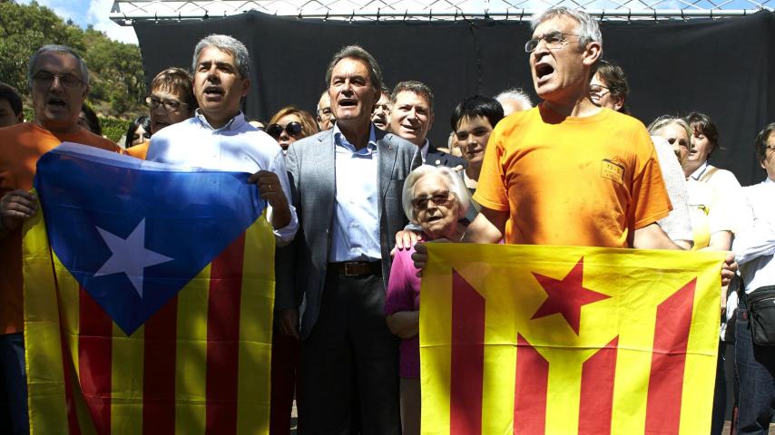 Francesc Homs y Artur Mas, durante un acto independentista.