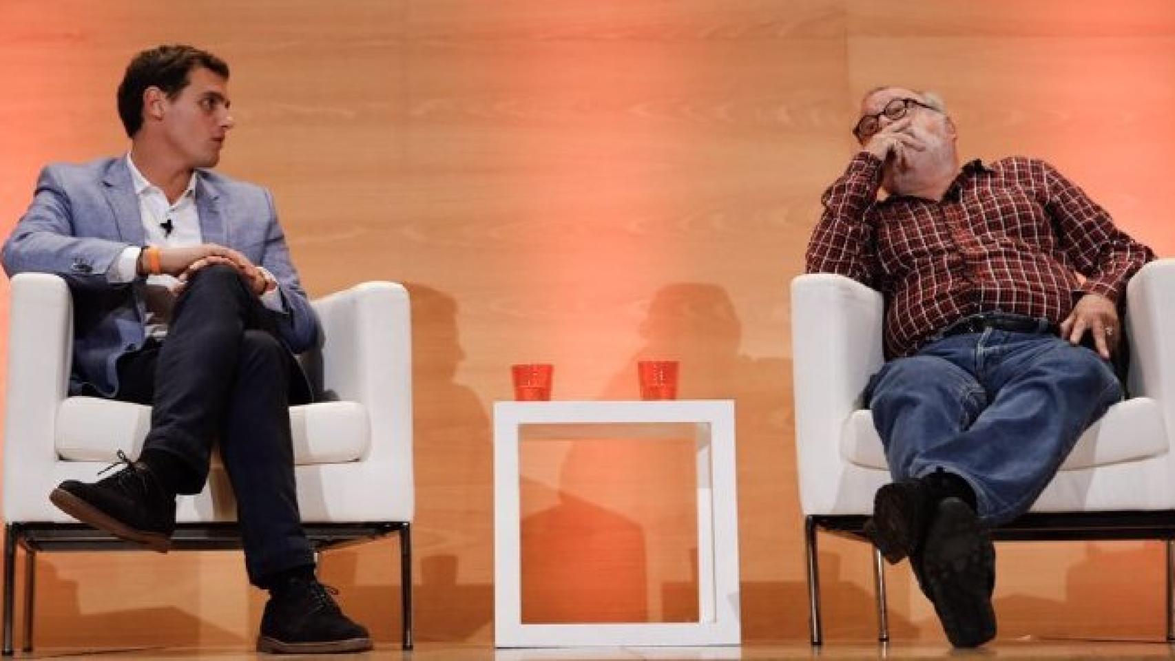 Savater, junto a Rivera en Bilbao.