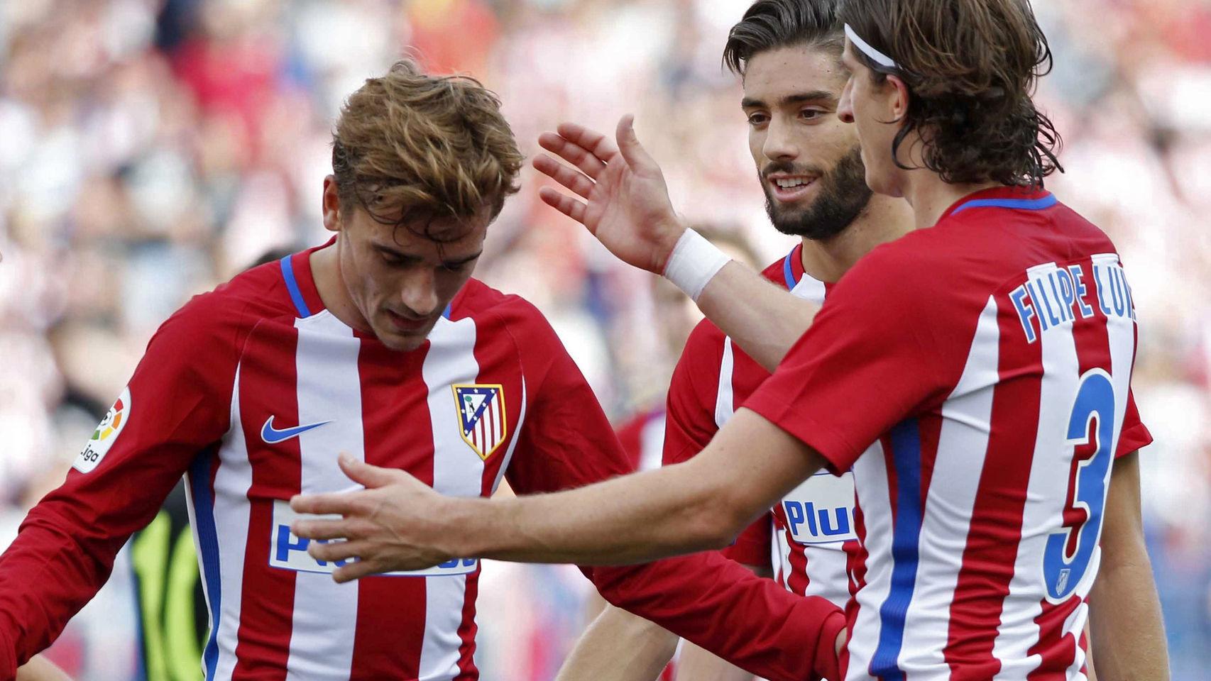 Griezmann celebra su gol ante el Sporting.