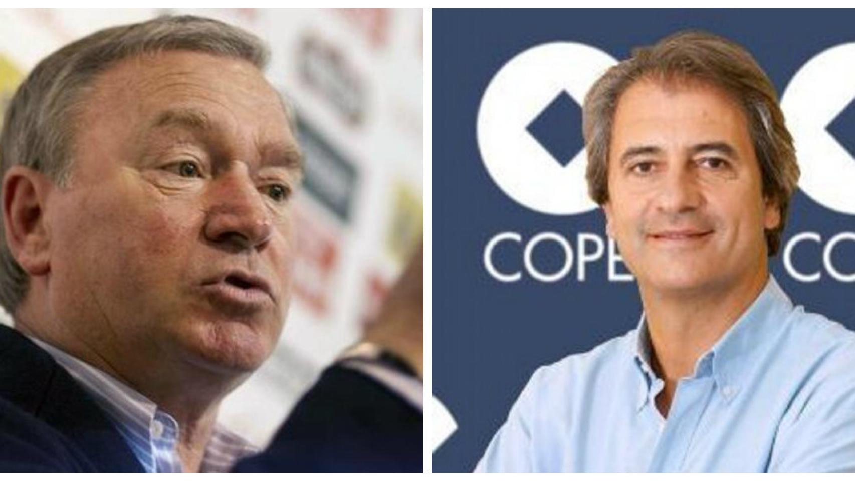 Javier Clemente, a la izquierda, y Manolo Lama, a la derecha.